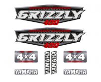 Zestaw naklejek Yamaha Grizzly 400 kolor srebrny
