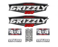Zestaw naklejek Yamaha Grizzly 660 kolor srebrny