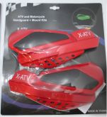 Osłony dłoni  X-ATV kolor czerwony z zestawem montażowym aluminiowym