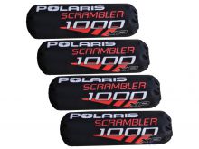 Osłony amortyzatorów Polaris Scrambler 1000 czarno-czerwone